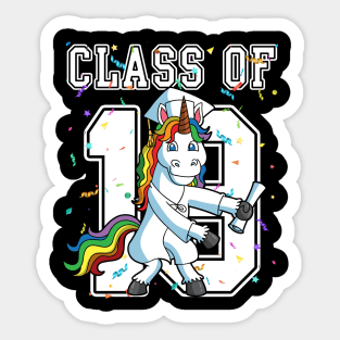Class of 2019 Graduate Unicorn Flossing Floss Like A Boss Sticker